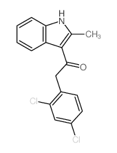 2-(2,4-dichlorophenyl)-1-(2-methyl-1H-indol-3-yl)ethanone结构式