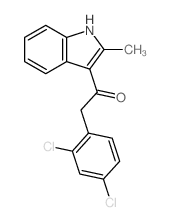 2-(2,4-dichlorophenyl)-1-(2-methyl-1H-indol-3-yl)ethanone structure