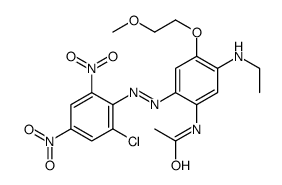 N-[2-[(2-chloro-4,6-dinitrophenyl)azo]-5-(ethylamino)-4-(2-methoxyethoxy)phenyl]acetamide structure