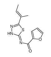 2-Furancarboxamide,N-[5-(1-methyl-1-propenyl)-1,3,4-thiadiazol-2-yl]-(9CI)结构式