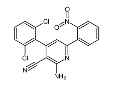2-amino-4-(2,6-dichlorophenyl)-6-(2-nitrophenyl)pyridine-3-carbonitrile Structure