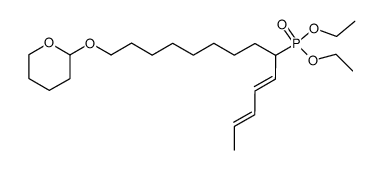 [1-(8-tetrahydropyran-2-yloxy-octyl)-hexa-2t,4t-dienyl]-phosphonic acid diethyl ester Structure