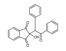 2-hydroxy-2-(2-oxo-1,2-diphenylethyl)indene-1,3-dione Structure