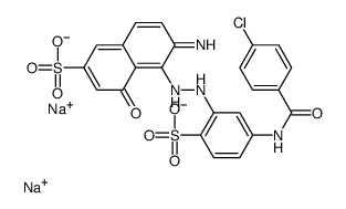 6-Amino-5-[[5-[(4-chlorobenzoyl)amino]-2-sulfophenyl]azo]-4-hydroxy-2-naphthalenesulfonic acid disodium salt结构式