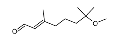 7-methoxy-3,7-dimethyl-octa-2-en-1-al Structure