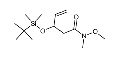 3-((tert-butyldimethylsilyl)oxy)-N-methoxy-N-methylpent-4-enamide结构式