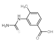 Benzoic acid, 3-[(aminothioxomethyl)amino]-4-methyl- (9CI)结构式
