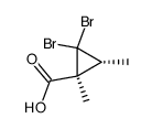 2,2-dibromo-1,3-dimethylcyclopropanecarboxylic acid Structure