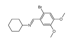 6-bromoveratraldehyde cyclohexylimine Structure