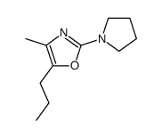 4-methyl-5-propyl-2-(1-pyrrolidinyl)oxazole结构式