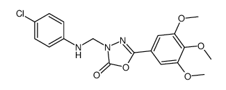 1,3,4-Oxadiazol-2(3H)-one, 3-(((4-chlorophenyl)amino)methyl)-5-(3,4,5- trimethoxyphenyl)- Structure