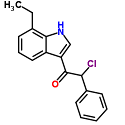 2-Chloro-1-(7-ethyl-1H-indol-3-yl)-2-phenylethanone Structure