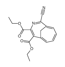 2-cyano-9,10-dicarbethoxy-3,8-methano-1-aza<10>annulene Structure