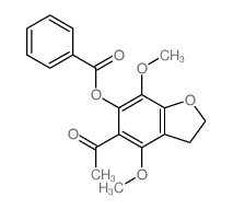 (5-acetyl-4,7-dimethoxy-2,3-dihydrobenzofuran-6-yl) benzoate Structure