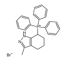 Triphenyl(4,5,6,7-tetrahydro-3-methyl-1H-indazol-7-yl)phosphonium-bromid Structure