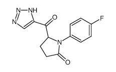 1-(4-fluorophenyl)-5-(1H-1,2,3-triazole-5-carbonyl)pyrrolidin-2-one Structure