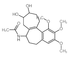 N-(9,10-dihydroxy-1,2,3-trimethoxy-5,6,7,8,9,10,11,12-octahydrobenzo[a]heptalen-7-yl)acetamide Structure
