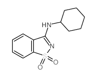 1,2-Benzisothiazol-3-amine,N-cyclohexyl-, 1,1-dioxide Structure