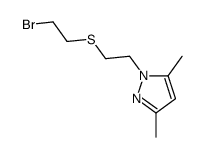 1-[2-(2-bromoethylsulfanyl)ethyl]-3,5-dimethylpyrazole结构式