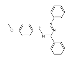 N-(4-Methoxy-phenyl)-3,N'''-diphenyl-formazan Structure