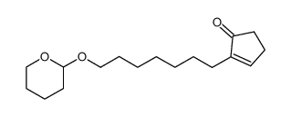 2-[7-[(tetrahydro-2H-pyran-2-yl)oxy]heptyl]cyclopent-2-en-1-one结构式