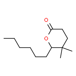 2H-Pyran-2-one,6-hexyltetrahydro-5,5-dimethyl-(9CI)结构式