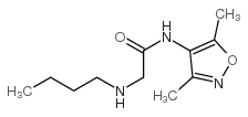Acetamide, 2-(butylamino)-N-(3,5-dimethyl-4-isoxazolyl)- (8CI)结构式