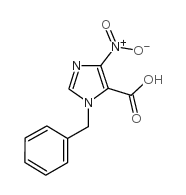 4-Nitro-1-(phenylmethyl)-1H-imidazole-5-carboxylic acid Structure