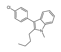 2-butyl-3-(4-chlorophenyl)-1-methylindole Structure