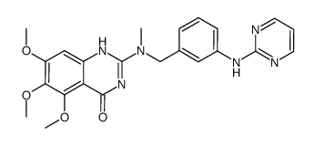 5,6,7-trimethoxy-2-{methyl-[3-(pyrimidin-2-ylamino)-benzyl]-amino}-1H-quinazolin-4-one Structure