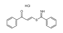 (E)-3-oxo-3-phenylprop-1-en-1-yl benzimidothioate hydrochloride结构式