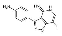 3-(4-aminophenyl)-7-iodothieno[3,2-c]pyridin-4-amine结构式