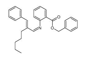 benzyl 2-[[2-(phenylmethylene)heptylidene]amino]benzoate Structure