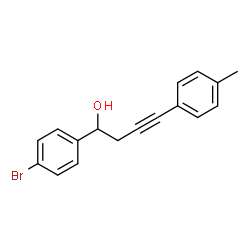 1-(4-BROMOPHENYL)-4-(4-METHYLPHENYL)BUT-3-YN-1-OL结构式