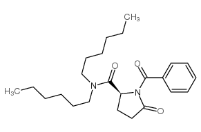 (S)-1-benzoyl-N,N-dihexyl-5-oxopyrrolidine-2-carboxamide Structure