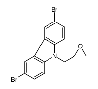 3,6-二溴-9-(环氧乙烷-2-基甲基)-9H-咔唑结构式