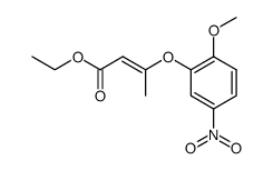 3-(2-methoxy-5-nitro-phenoxy)-crotonic acid ethyl ester结构式