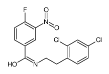 N-[2-(2,4-dichlorophenyl)ethyl]-4-fluoro-3-nitrobenzamide结构式