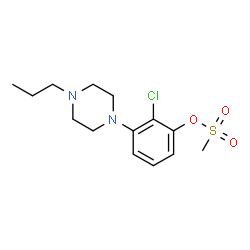 Phenol, 2-chloro-3-(4-propyl-1-piperazinyl)-, 1-methanesulfonate结构式