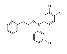 bis(3-chloro-4-methylphenyl)-(2-pyridin-2-ylethoxy)borane Structure