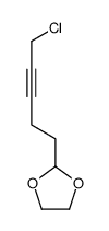 2-(5-chloropent-3-ynyl)-1,3-dioxolane结构式