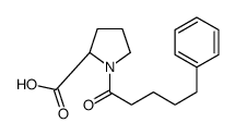 (2S)-1-(5-phenylpentanoyl)pyrrolidine-2-carboxylic acid Structure