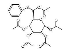 .beta.-D-gluco-Hexodialdo-1,5-pyranose, S-phenyl monothiohemiacetal, pentaacetate, (S)- picture