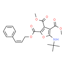 2,3,4-Furantricarboxylic acid,5-[(1,1-dimethylethyl)amino]-,3,4-dimethyl 2-(3-phenyl-2-propenyl) ester (9CI) structure