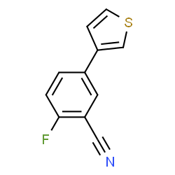 2-FLUORO-5-(3-THIENYL)BENZENECARBONITRILE structure