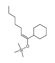 (E)-1-cyclohexyl-1-(trimethylsiloxy)-1-heptene Structure
