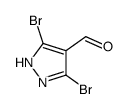 3,5-dibromo-4-formylpyrazole Structure