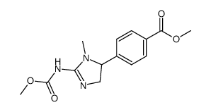 4-(2-Methoxycarbonylamino-3-methyl-4,5-dihydro-3H-imidazol-4-yl)-benzoic acid methyl ester Structure