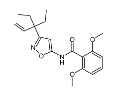 N-[3-(3-ethylpent-1-en-3-yl)-1,2-oxazol-5-yl]-2,6-dimethoxybenzamide结构式