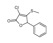 4-chloro-3-methylsulfanyl-2-phenyl-2H-furan-5-one结构式